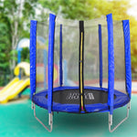 Outdoor Trampoline With Safety Enclosure For Kids Entertainment | Blue