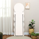 Irregular Mirror Full Length Free Standing Leaning or Wall | One Size | Pink