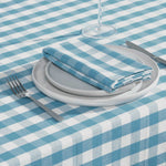 Block Check Cotton Gingham Napkins, Set Of 4 | 45cm x 45cm | Blue