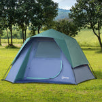 Family Pop-up Camping Tent W/ Removable Waterproof Rainfly