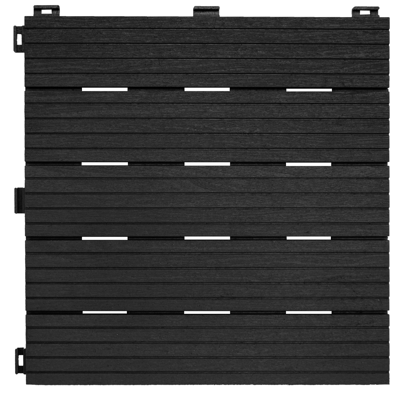 Pack Of 10 Cosmo Garden Patio Cosmopolitan Interlocking Decking Tiles | Dark Grey