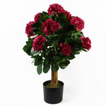 Artificial 75cm Pink Bush Hydrangea Plant Potted