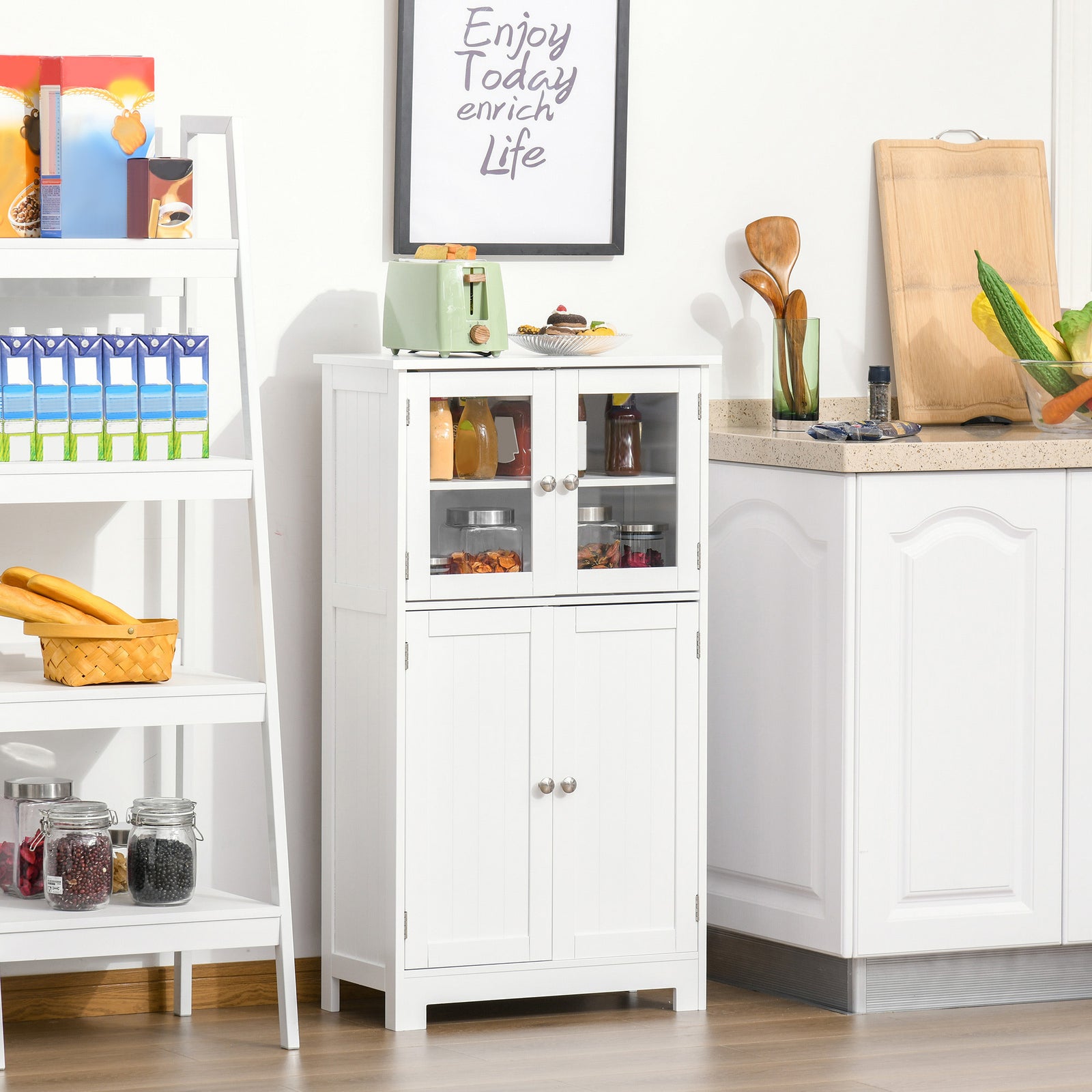 Bathroom Floor Storage Cabinet Standing Unit Kitchen