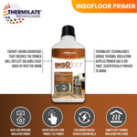 Insofloor Floor Primer - Insulating, Energy Saving & Anti-condesation Primer For Floors & Tiles - Additive | 1L | Clear