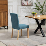 Set Of 2 Maiolo Fabric Dining Chairs | Teal