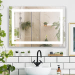 kleankin Illuminated Bathroom Mirror With Led Lights Defogging Film