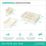 Livivo 2 Pack Snack Organiser Boxes With 5 Removable Trays