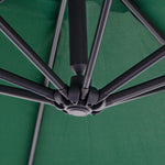 3m Garden Banana Parasol W/ Crank Handle | Green