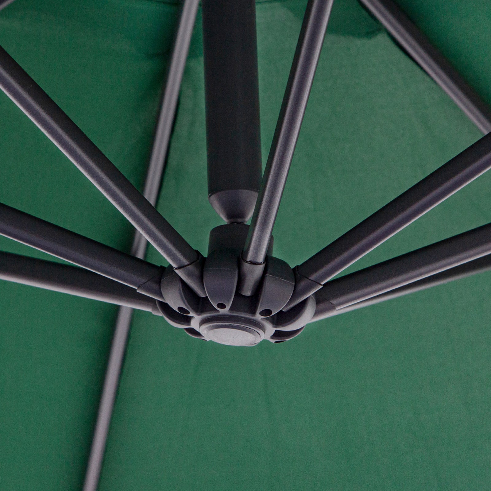 3m Garden Banana Parasol W/ Crank Handle | Green