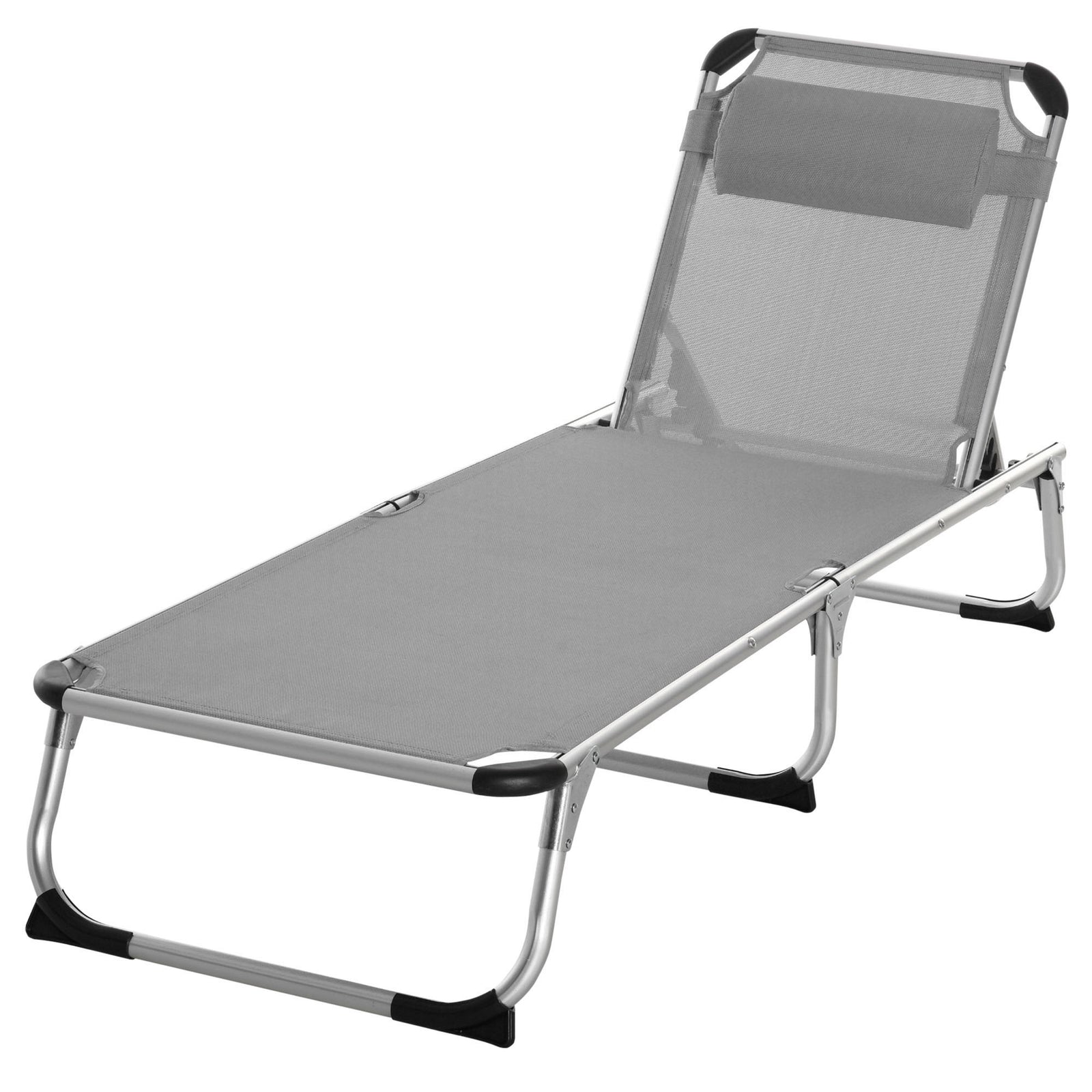 Folding Outdoor Lounger W/ Pillow
