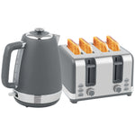 Quick Boil Kettle & Toaster Set | Grey