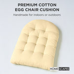 Luxury Garden Round Egg Chair Swing Cushion, 80 X 120 Cm | One Size | Cream