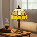Tiffany-style Table Lamp For Bedroom, Bulb Not Included | Orange