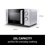 Mg 20 Ecostyle Ceramic Microwave Oven & Grill, 20 Litre Capacity, 700w Microwave With 1000w Grill