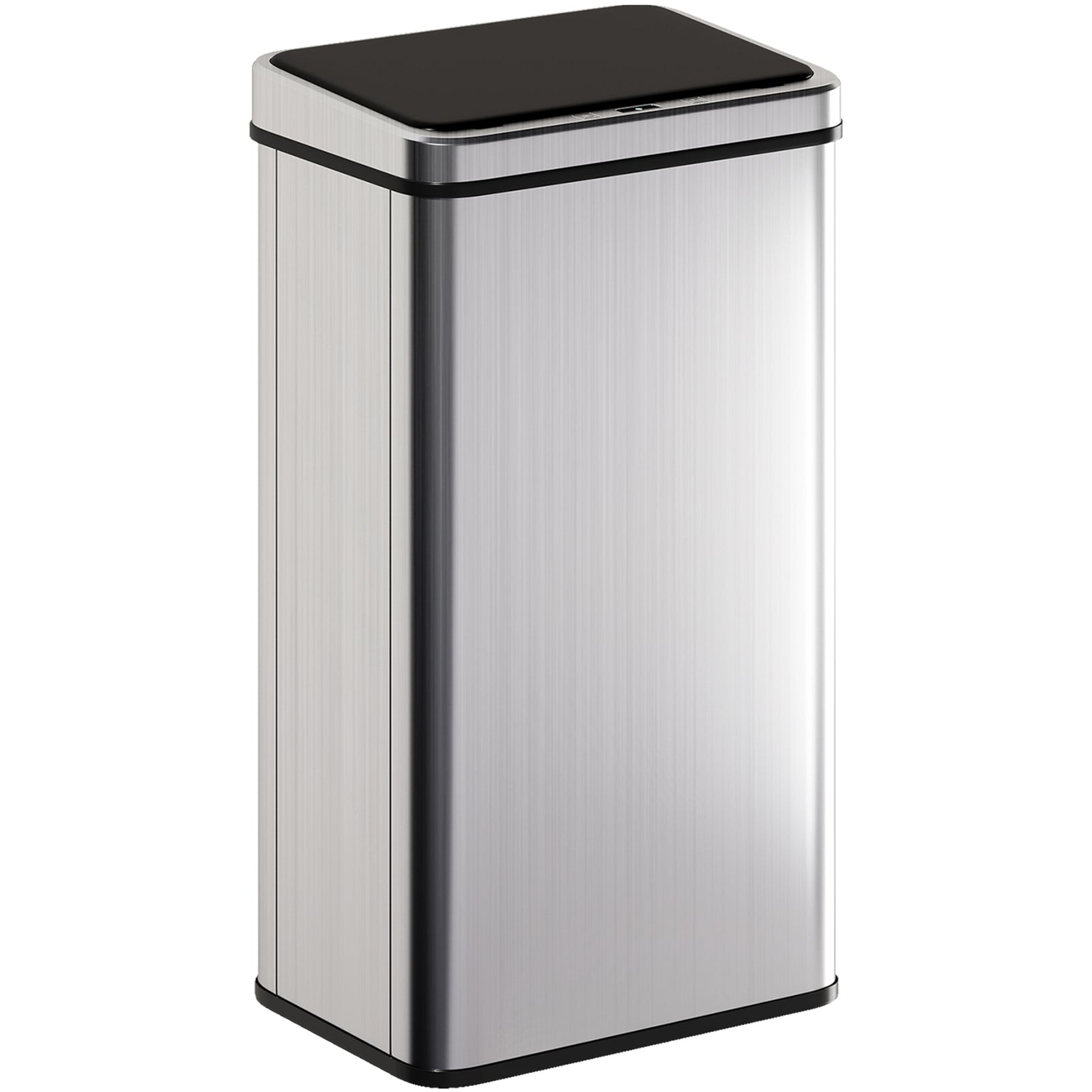 HOMCOM Kitchen Bin With Fast Motion Sensor, Stainless Steel Sensor Bin