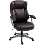 Tilting Executive Office Chair, Pu Leather Desk Chair | Brown
