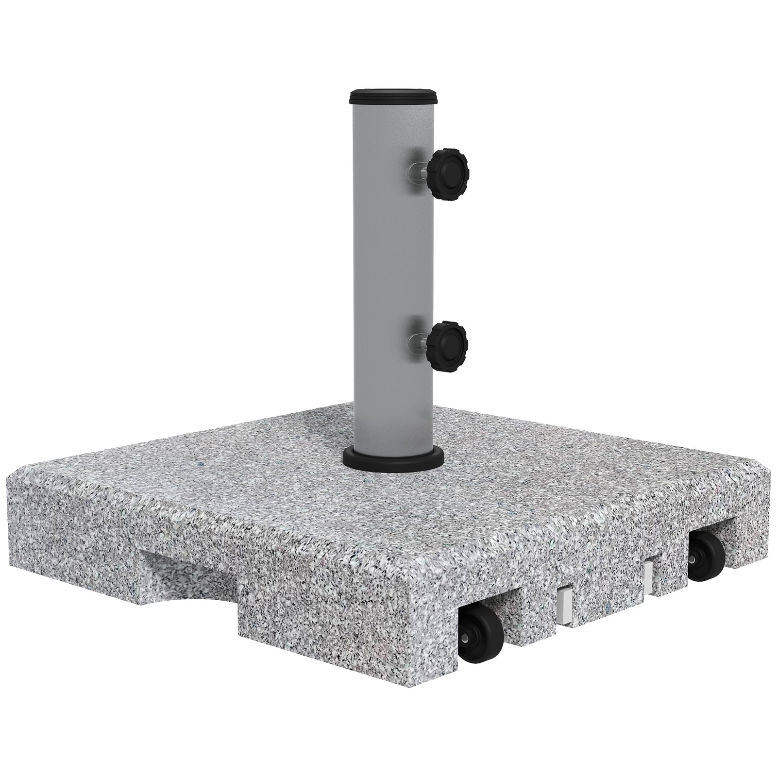 28kg Granite Parasol Base W/ Wheels & Handle