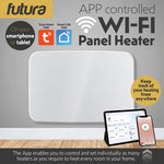 Wifi Curved Designer Electric Radiator Panel Heater White Wall Mounted Timer And Thermostat | White