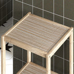 3/4-tier Bathroom Storage Shelving Unit Freestanding Bamboo | Medium | Natural
