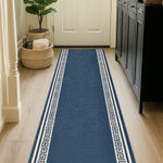 Luna Stair Runner Non-slip Kitchen Mat | 4ft | Blue