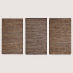 Madras Leather Hemp Rug | 120cm x 180cm | Brown