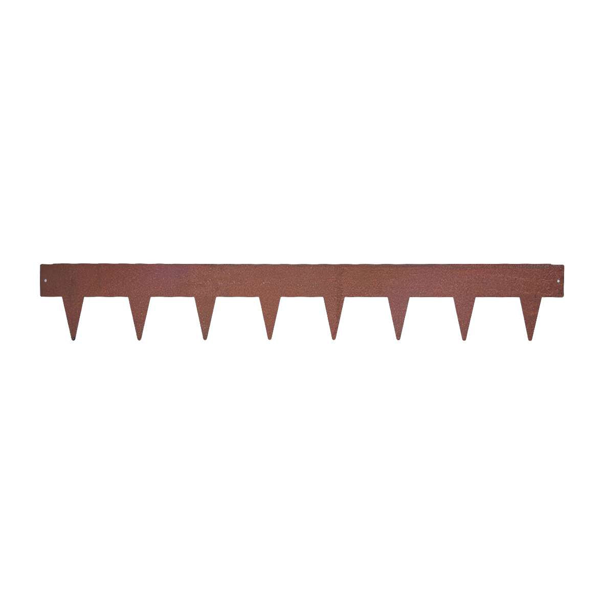 1m Heavy Duty Metal Garden Borders With Pega - Set Of 5 | Rust