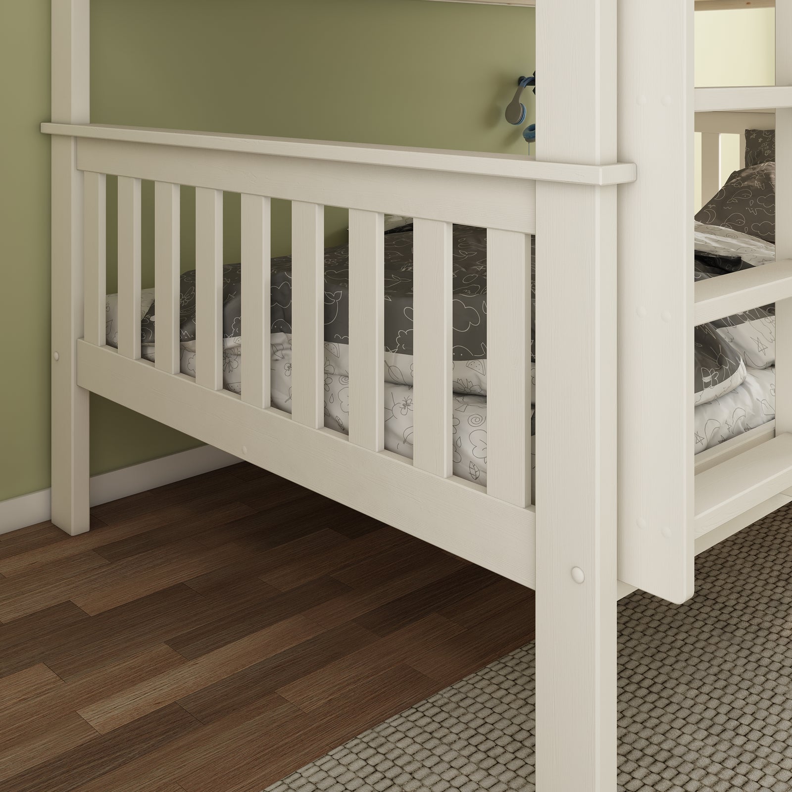 Oslo White Quadruple Sleeper Bunk Bed With Orthopaedic Mattresses