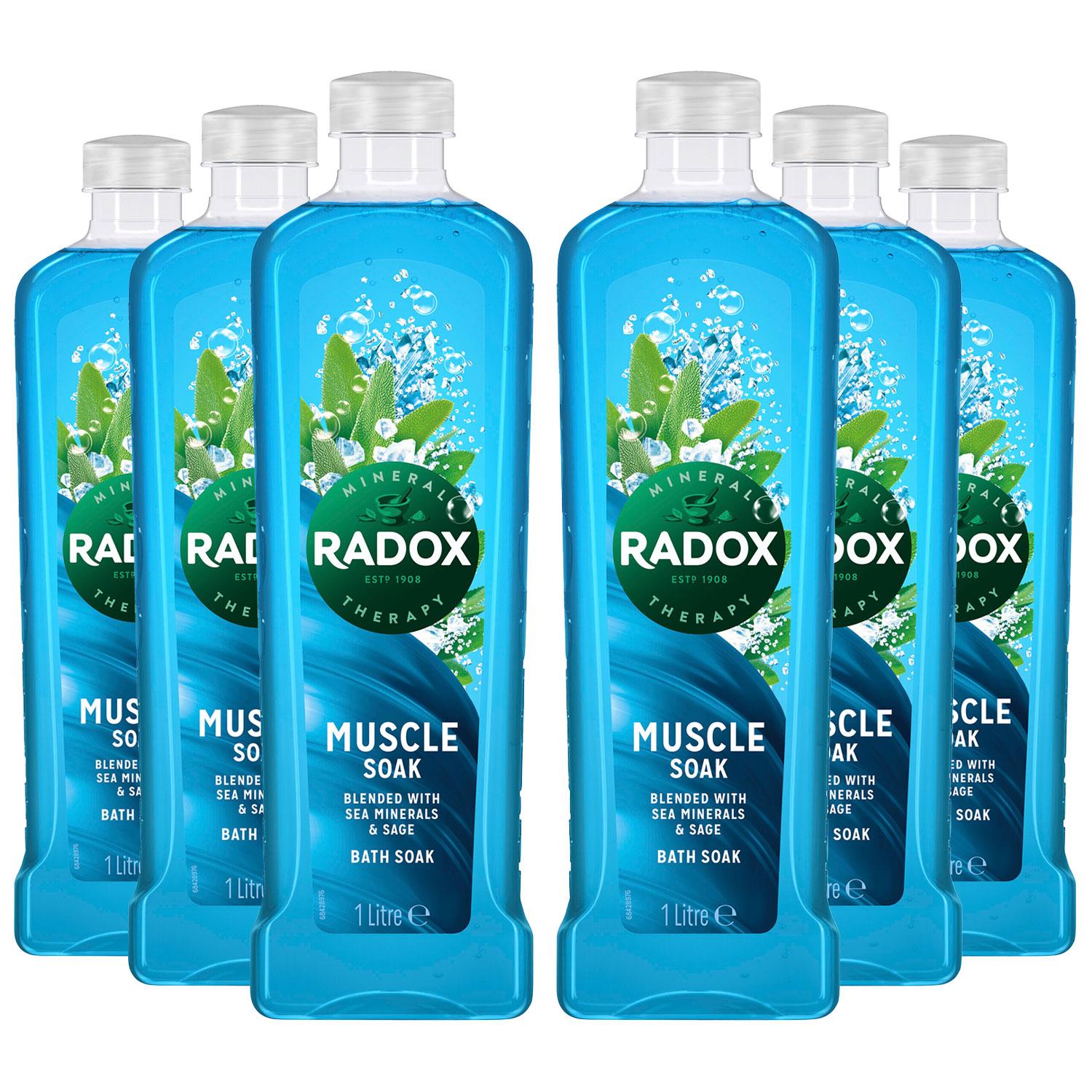 Mineral Therapy Bath Soak Muscle Soak With Sea Minerals & Sage Scent, 6pack, 1l | 6 | Blue