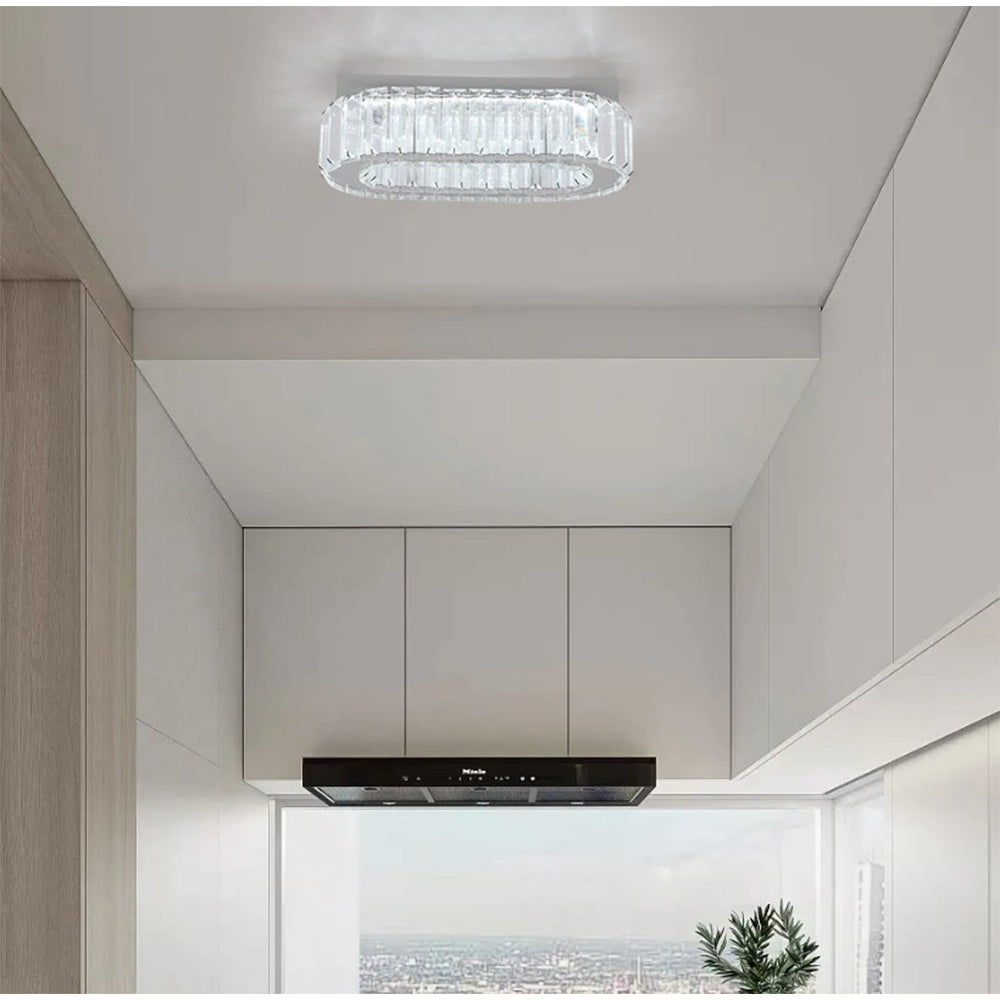 Bath Plus TB+ Modern Crystal Oval Led Ceiling Light