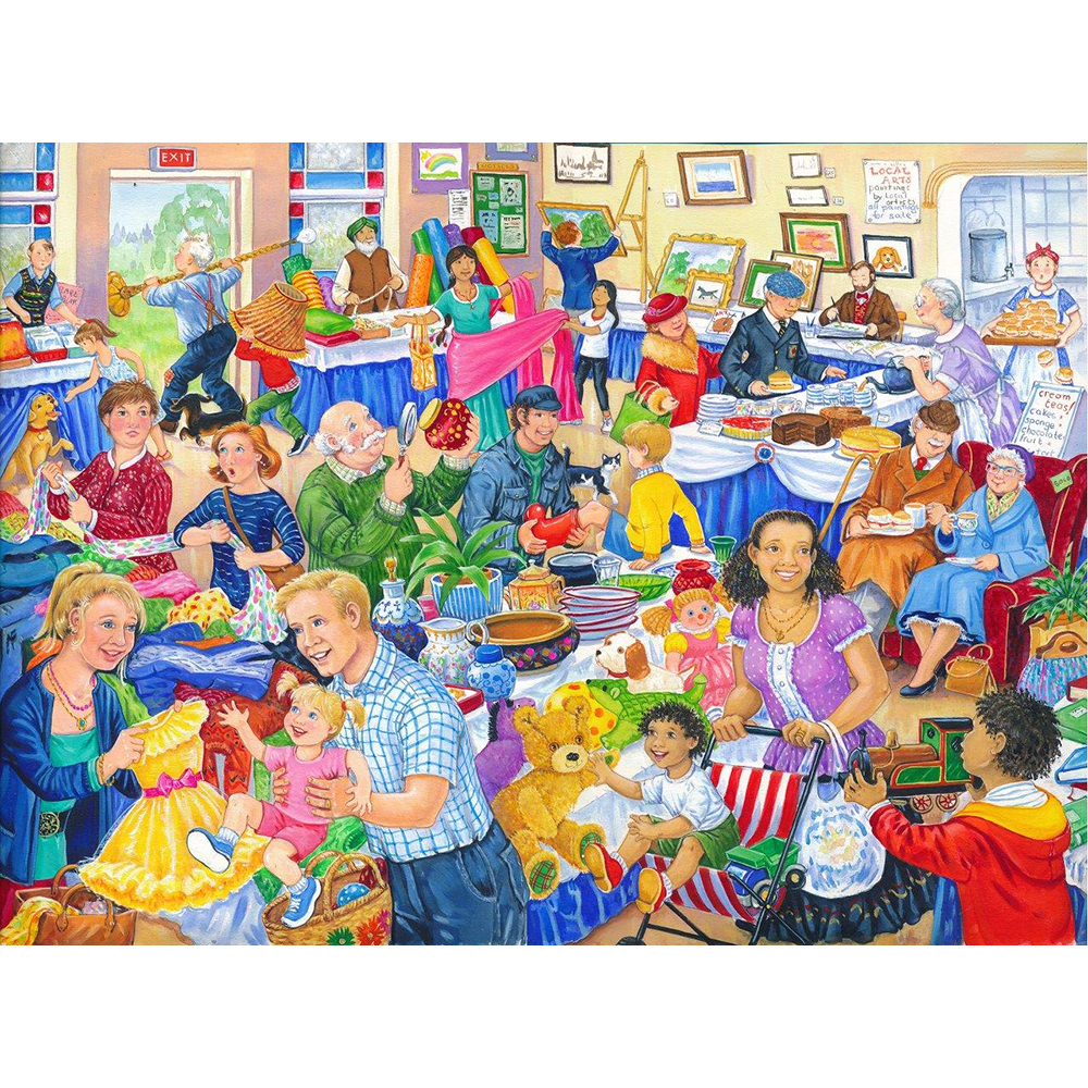 Jumble Sale - Big 500 Piece Jigsaw Puzzle For Adults, With Extra Large Pieces