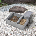 94 Cm Wooden Tortoise House Turtle Habitat Small Reptile Cage | Gray