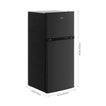 180l Double Door Fridge Freezer With Separate Cooling Zones | Black