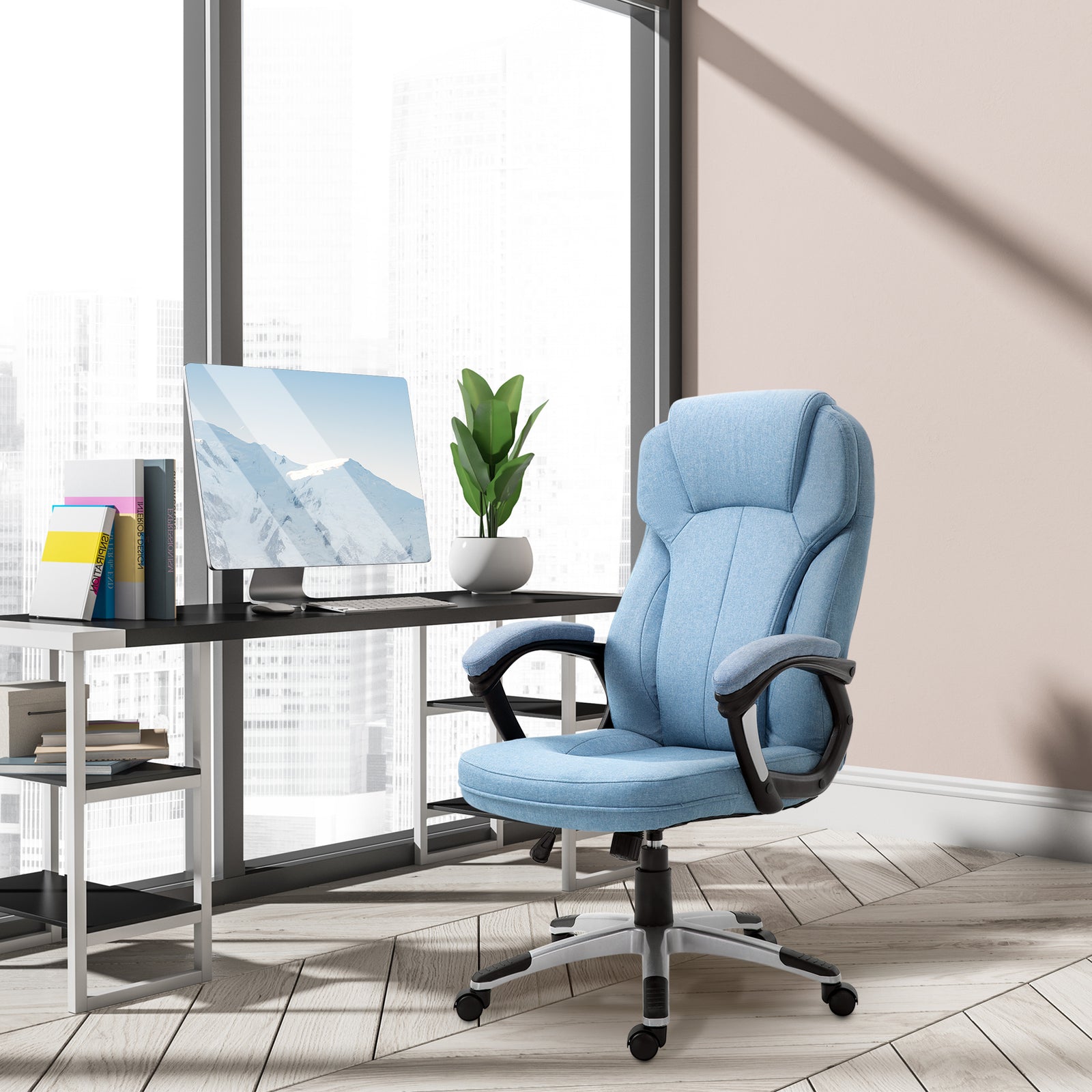 High Back Adjustable Office Chair | Blue