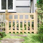 90cm/120cm W X90cm H Outdoor Wooden Garden Gate Fence Door | 120cm | Natural