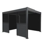 Aluminium Pergola With Anthracite Blinds & 2 Shutter Panels | 3m x 4m | Anthracite