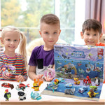 Advent Calendar Building Block Blind Box – Ocean Animals Series | Holiday Countdown Toy Set