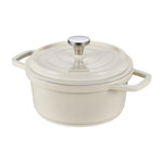 2.75l Enameled Cast Aluminium Dutch Oven With Lid | Cream