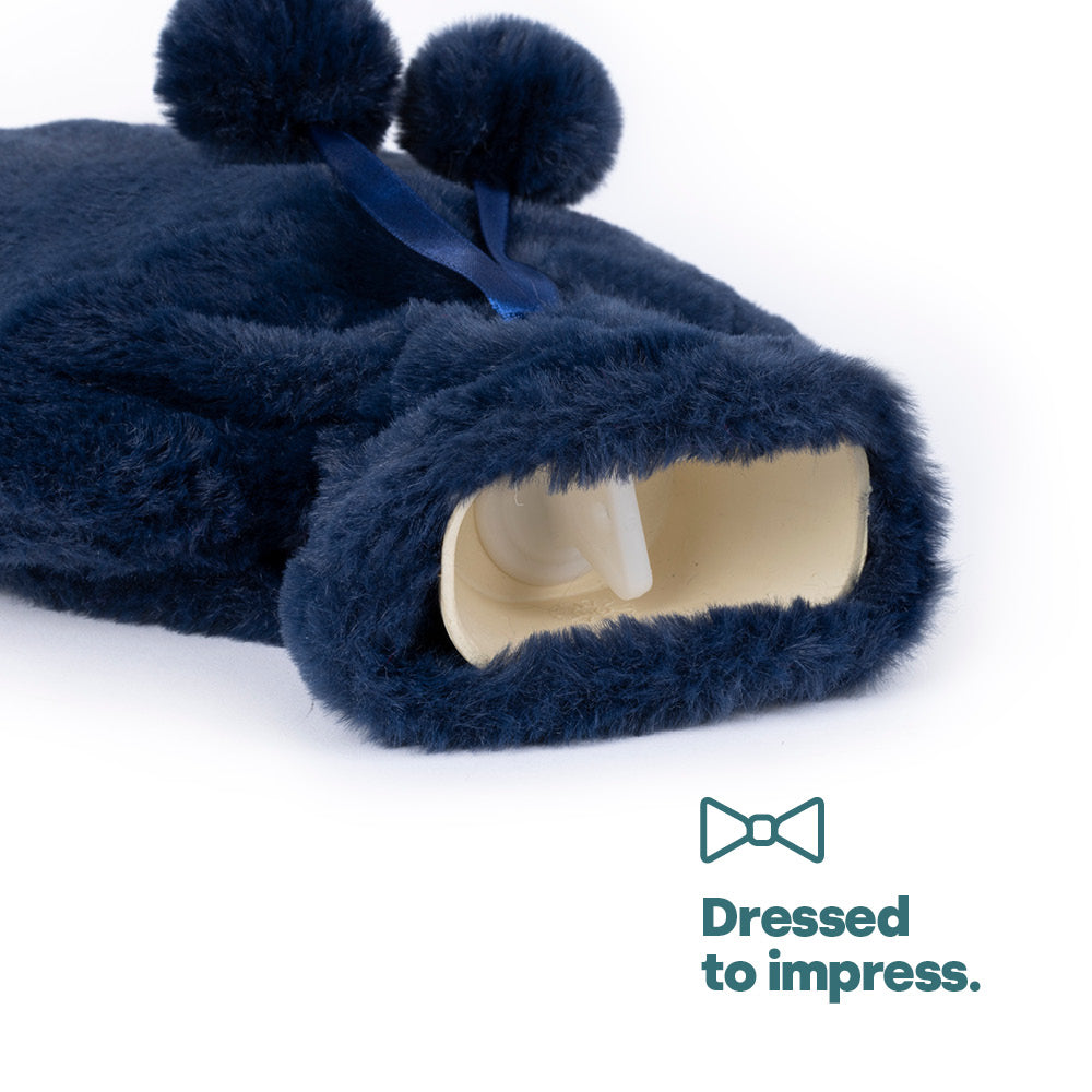 Plush Hot Water Bottle | Navy Blue