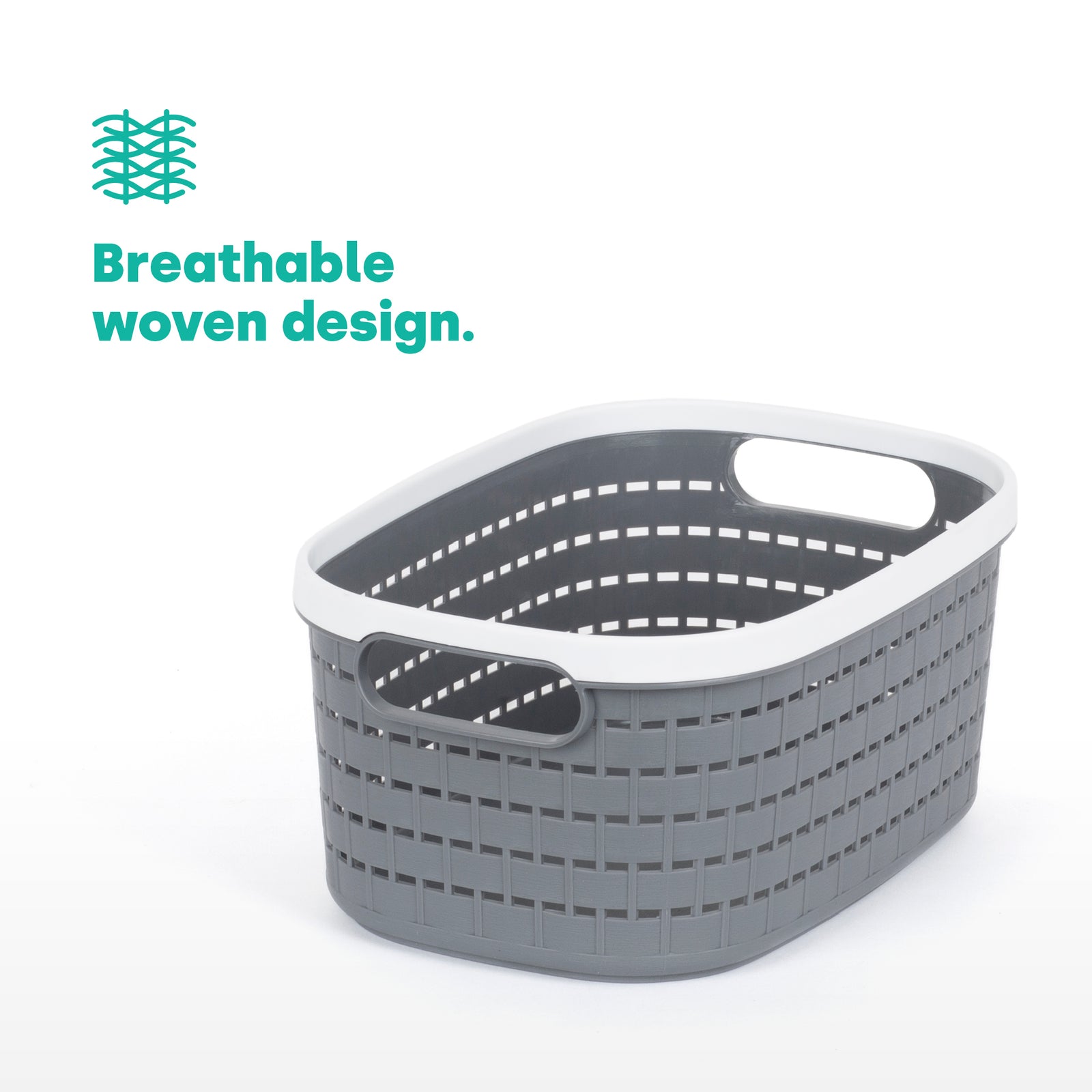 8l Ulana Woven Basket - Grey