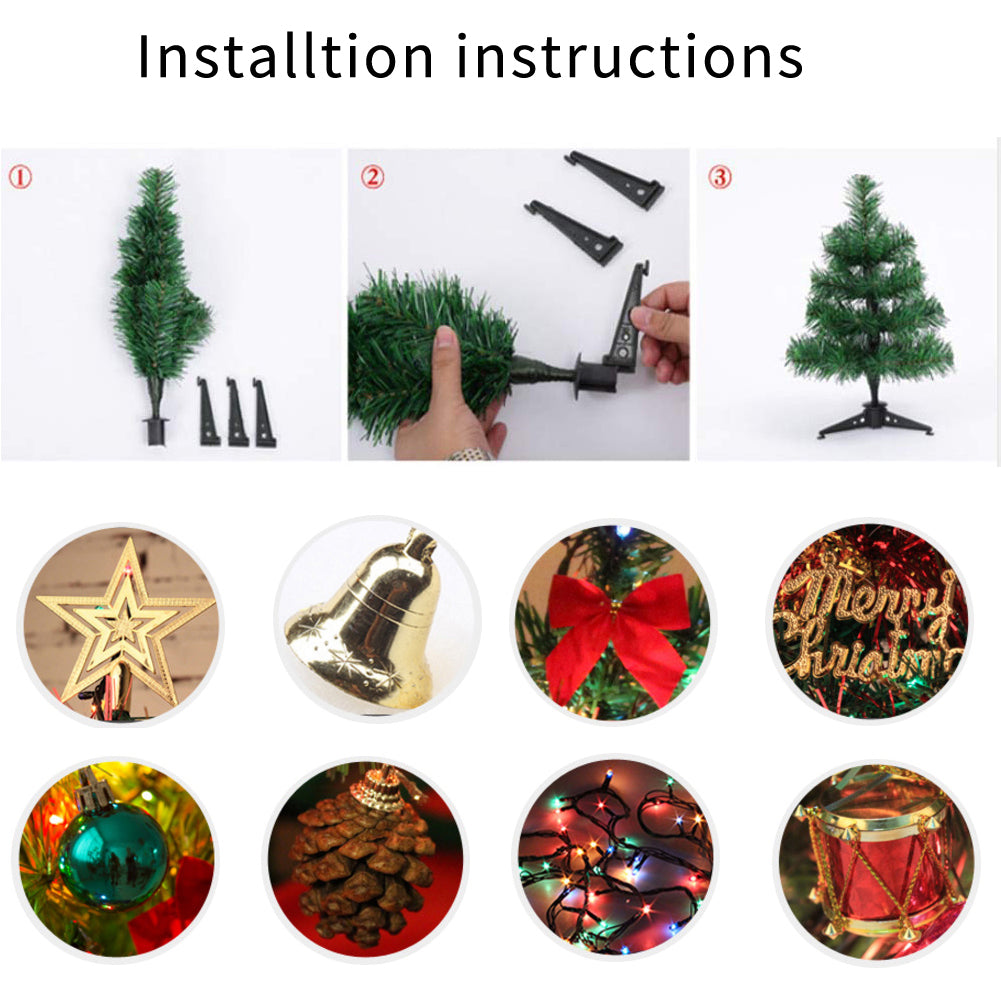 Artificial Mini Tabletop Christmas Tree With Led Lights