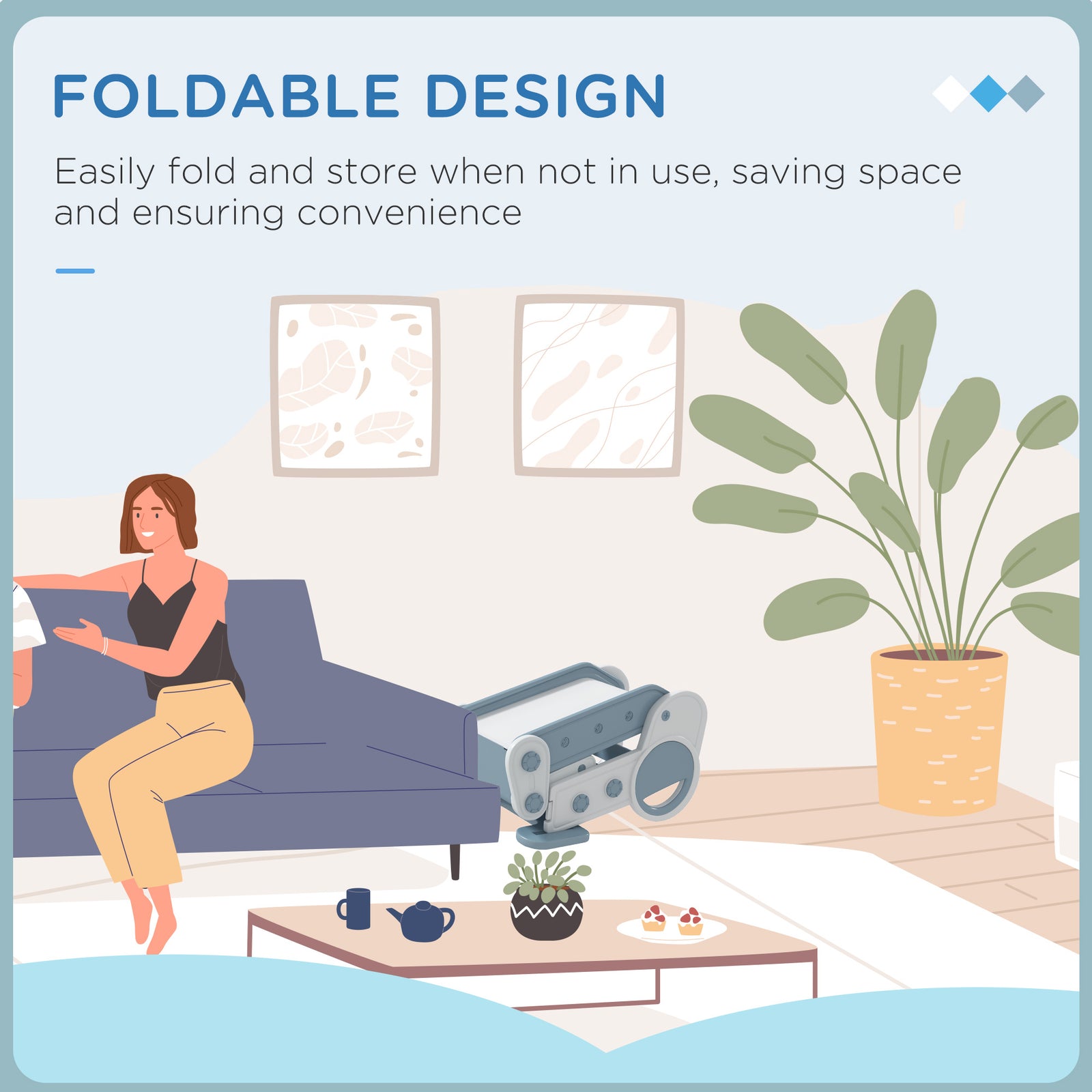 Foldable Kids Slide, Baby Slide For 1.5-3 Years | Gray