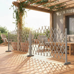 Outsunny Wooden Expanding Fence Panels, 180 X 30 X 103cm