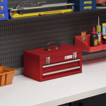 Lockable 2 Drawer Tool Chest With Ball Bearing Slide Drawers | Red