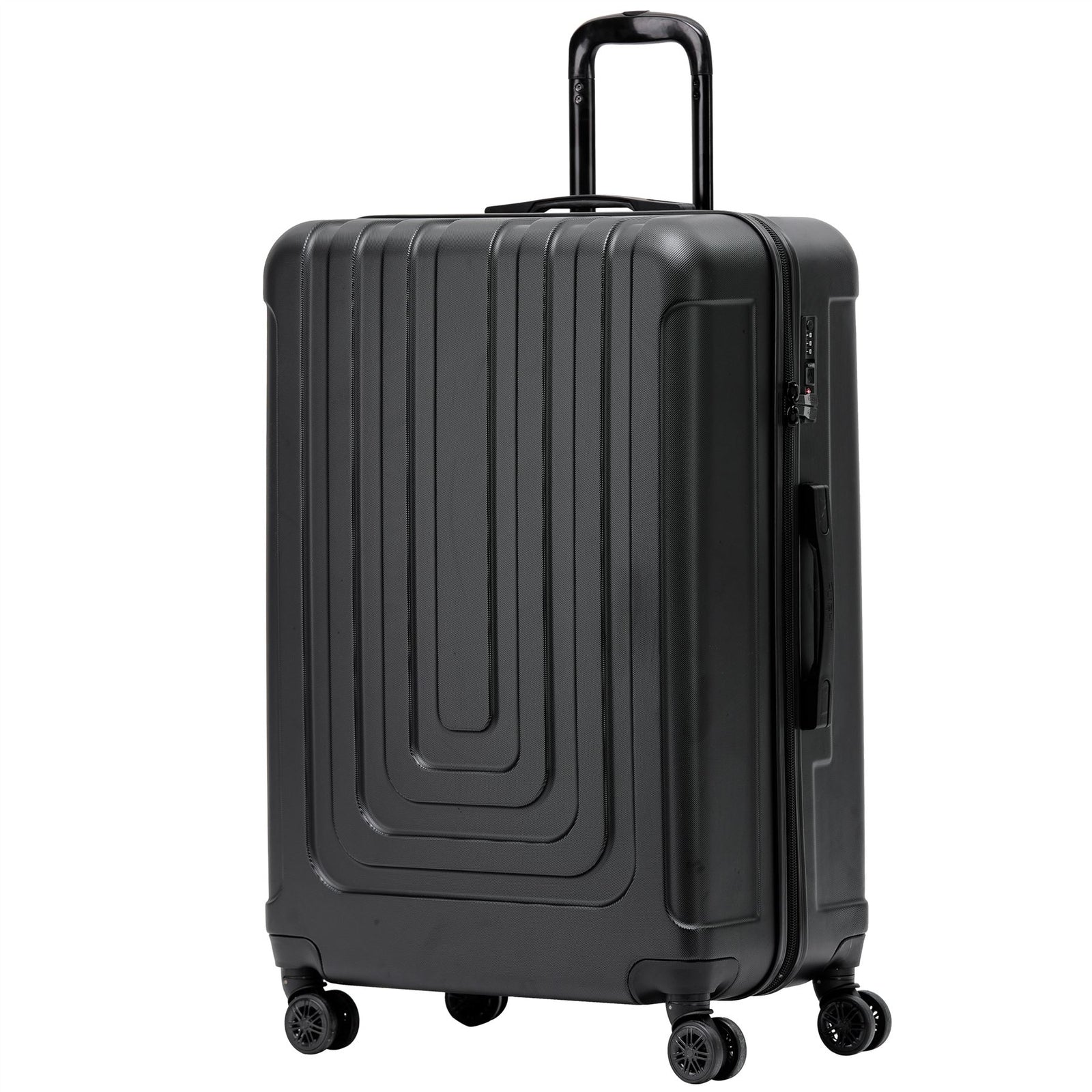 Large 30" Hard Shell Check In Suitcase 8 Spinner Wheels Hold Luggage | Large | Black