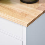 Storage Trolley With Wood Top, Shelves, Drawer