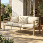 Garden Bench With Cushions, Outdoor Furniture | White