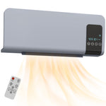 2000w Wall Mounted Ceramic Heater With Remote Control For Home, Grey