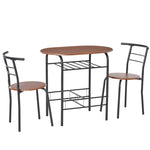 3pc Bar Table Set, Industrial Style
