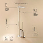 Silicone Toilet Brush With Toilet Roll Holder, Flat Collection | Sand