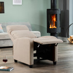 Medina Manual Push Back Recliner Armchair | Cappuccino